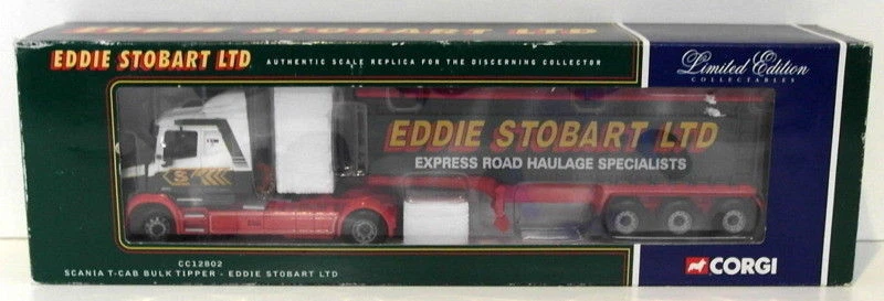 Corgi 1/50 Scale CC12802 - Scania T-Cab Bulk Tipper - Eddie Stobart Ltd. - Image 1 of 4