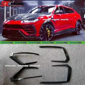 Fits For Lamborghini Urus 2018-21 Carbon Fiber Front Rear Bumper Vent Cover Trim - Imagen 1 de 13
