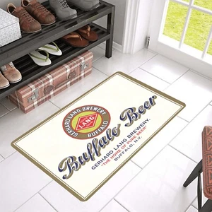 Vintage Style Buffalo Beer Retro Label Door Mat Rug Indoor Outdoor Decor - Picture 1 of 5