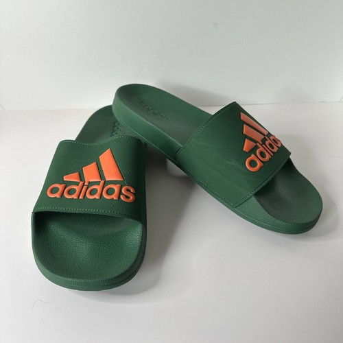 Sandalo slip on ADIDAS originale con logo arancione e verde. Uomo 13 OTTIME CONDIZIONI