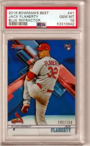 JACK FLAHERTY -- 2018 BOWMAN'S BEST -- BLUE REFRACTOR -- #41 --  PSA GEM MINT 10 - Picture 1 of 1