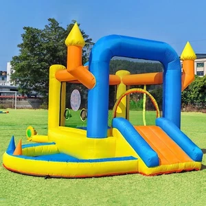 9.5x8.2x6.2ft Inflatable Bounce House Bouncy Castle Indoor Outdoor For Kids - Picture 1 of 10