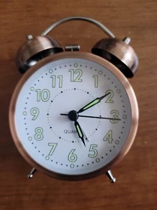 1pc Nordic Vintage Metal Alarm Clock (3.inch Dial Battery Not Included AA) - Picture 1 of 9