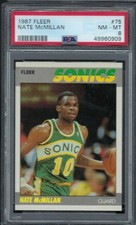 1987 Fleer Basketball #75 Nate McMillan PSA 8