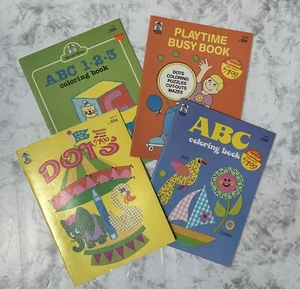 Merrigold Press Vintage Lot of 4 Coloring and Activity Books (Unused) 1970-83 - Imagen 1 de 21