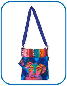 Bolso bandolera de hombro Laurel Burch #LB8572 ""Woof"" para perro canino 9""x10 - Imagen 1 de 2