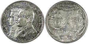 BRASILE Argento 1922 2000 Reis Indipendenza Centenario 1 ANNO TIPO KM# 523 (129) - Foto 1 di 3