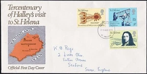 ST HELENA 1977 Halley's Comet set on FDC...................................B5089 - Picture 1 of 1