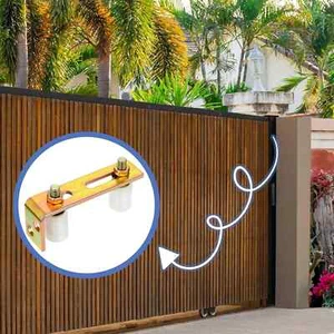 4 Pack Slide Gate Guide Roller Adjustable Dual Nylon Rollers with L Rear Post - Picture 1 of 12