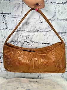Kate Landry Brown Snakeskin Soft Shoulderr Bag - Picture 1 of 13