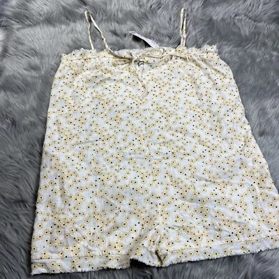 Urban Outfitters Womens White Yellow Floral Romper Size Large - Изображение 1 из 4