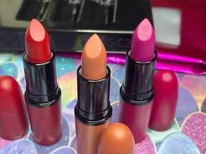 MAC Shiny Pretty Things Set Of 3 KINDA SEXY RUSSIAN RED FLAT OUT FABULOUS New - Picture 1 of 9