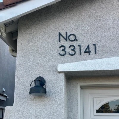 Letras de números de dirección de casa moderna de 5 pulgadas, opciones de color Foto 1 de 4