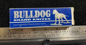 1997 Bulldog Brand Yellow Bone Damascus Knife 1 of 5 - Picture 1 of 10