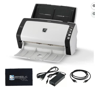 FI-6130 Document Scanner Bundle with 24V AC Adapter + USB 2.0 Cable + Microfibe - Image 1 of 4