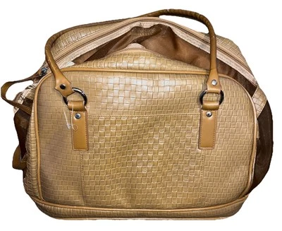 Usado en Excelente Condición Porta Mascotas Imitación Cuero Tejido Estilo Compañero Viaje por Carretera con Correa Perro Gato Foto 1 de 4