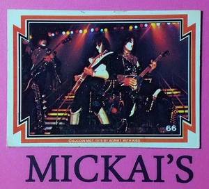 KISS DONRUSS TRADING CARD 1978 AUCOIN SERIES 1 NUMBER 66 - GENE, ACE & PAUL - Photo 1/2