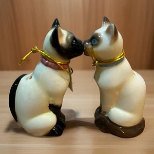 Salière et poivrière Westland magnétique chat/chaton siamois vintage 2008 - Photo 1/8