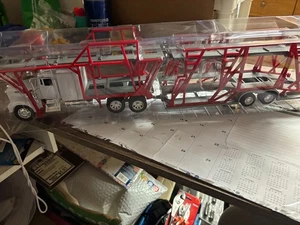 1/32 NEW RAY KEN W 900 DOUBLE AUTO CARRIER , NO PACKAGING # B 735 - Picture 1 of 4