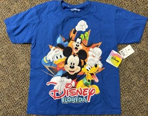 Kids Disney T-Shirt, Size 8, Mickey Mouse, Goofy, Pluto, Donald Duck. Florida - Picture 1 of 11