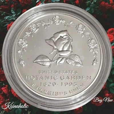 1997 P Botanic Garden Commemorative Proof Silver Dollar, Encapsulated Fast 🚢  - Image 1 of 4
