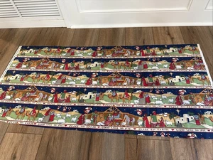 1995 Fabric Traditions Susan Winget Christmas Fabric 20”x45.5” Peace On Earth - Picture 1 of 4