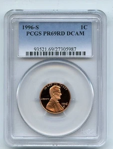 1996 S 1C Lincoln Cent Proof PCGS PR69DCAM - Picture 1 of 1
