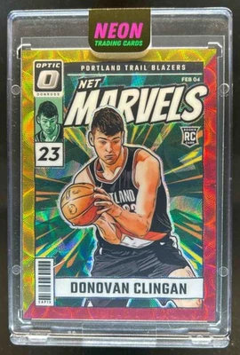2024-25 Donruss Optic Donovan Clingan Net Marvels RC Red Gold International #/99 - Image 1 of 2