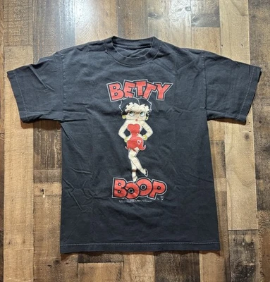 Vintage Betty Boop Front/back Graphic Tee 1996 M/L NO TAG Black - Image 1 of 4
