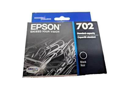 Epson Original 702 Standard Capacity Black Ink Cartridge Expires 2025 - Image 1 of 4