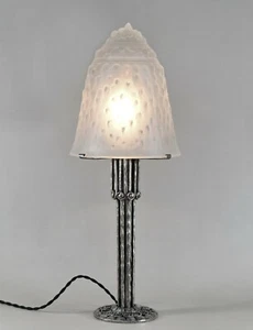 MULLER FRERES : French 1930 art deco lamp ................ daum degué era France - Picture 1 of 12