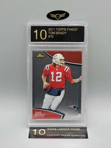 2011 Topps Finest New England Patriots TOM BRADY #70 graded mint card LRG 10 - Picture 1 of 2