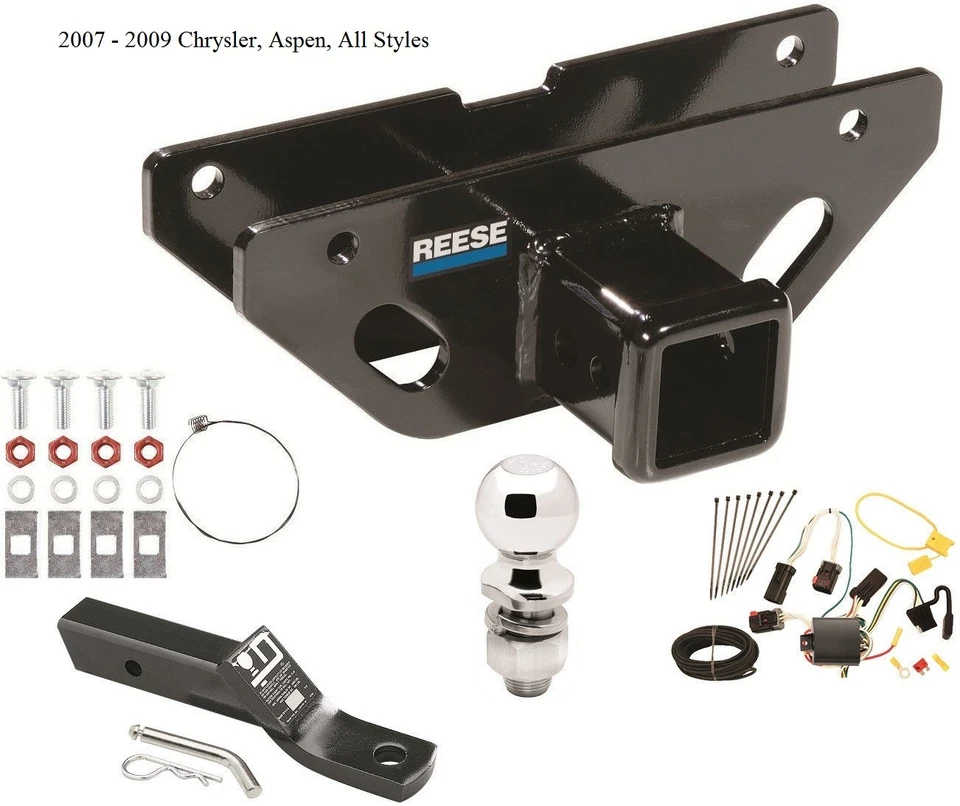 Paquete completo de enganche de remolque Chrysler Aspen 07-09 con kit de cableado clase 3 Foto 1 de 1