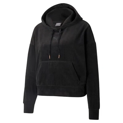 Женская велюровая толстовка с капюшоном PUMA HER черная размер маленький средний большой 846878-01 65 долл. США - Изображение 1 из 2