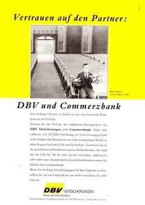 3w20910/ Alte Reklame von 1993 – DBV Versicherungen - Picture 1 of 1