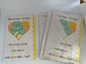 4 Care Bears Greeting Cards “Welcome, Baby Who’s Precious…” American Greetings - Picture 1 of 4