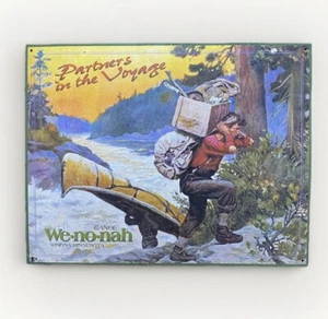 "WE-NO-NAH" Canoe Winona Minnesota Partners In The Voyage Metal Sign Vtg Retro - Picture 1 of 6