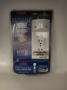 RCA Universal Surge Protector Smart Plate Series 670 Joules w/ 6 Ft Coax Cable - Picture 1 of 2
