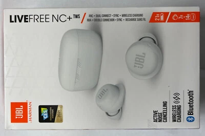 JBL LIVE FREE NC+ TWS Noise-Canceling True Wireless In-Ear Headphones White - Image 1 of 4