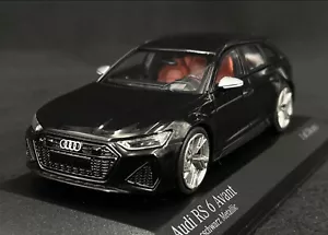Audi RS6 C8 Avant 2019 Mythos Black Metal Minichamps 410018015 1:43 RS 6 A6 - Picture 1 of 7