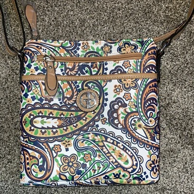 Preciosa Cartera Bandolera Giani Bernini Multicolor Estampado Cachemira Nueva Sin Etiquetas Foto 1 de 4