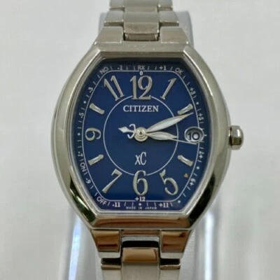 Reloj pulsera Citizen XC ES9360-58L de cuarzo azul marino para mujer usado Japón envío gratuito Foto 1 de 4