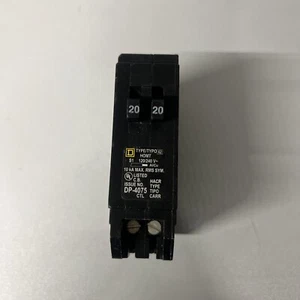 SQUARE D HOMT2020 MINITURE CIRCUIT BREAKER 20/20AMP 120/240VAC - Picture 1 of 4