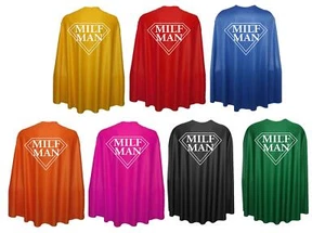 Adults 35" Length MILF Man Superhero Cape Stag Party Fancy Dress - Picture 1 of 8