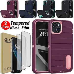 For iPhone 14 Plus/Pro/Pro Max Case Shockproof Stand Cover / Screen Protector - Picture 1 of 38