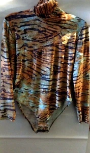 Rare Vintage Emanuel Ungaro, Paralelle Paris, Animal Print Bodysuit, 10 - 12 - Bild 1 von 4