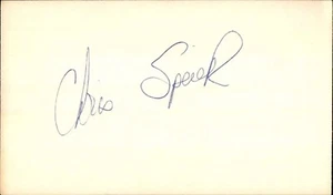 Chris Speier Signed 3x5 Index Card Cut San Francisco Giants Montreal Expos - Picture 1 of 1