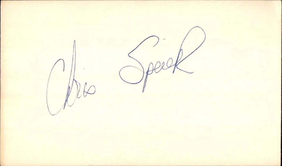 Chris Speier Signed 3x5 Index Card Cut San Francisco Giants Montreal Expos - Image 1 of 1