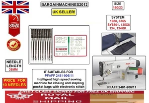 PFAFF 2481-906/11 FLATBED 135X8 134KK 134 S:160/23 INUSTRL SEWING MACHINE NEEDLE - Picture 1 of 4