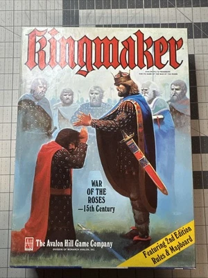 UNPUNCHED 100% Complete 1976 Avalon Hill Kingmaker 818 Bookshelf Board Game Vtg - Image 1 of 4